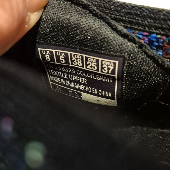 Skechers 8 Black with Bright color fabric stretch - Picture 7 of 7